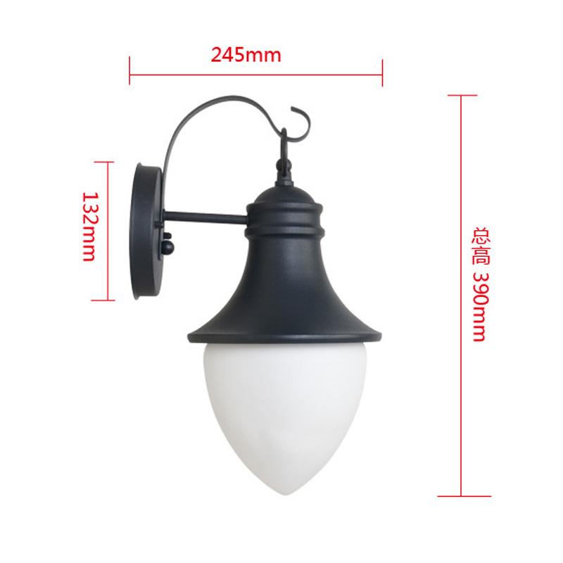 

Nordic Minimalist Wall Lamp Outdoor Retro Водонепроницаемый Courtyard Home Light Luxury Lighting Without light bulb&GB E27 lamp holder чёрный