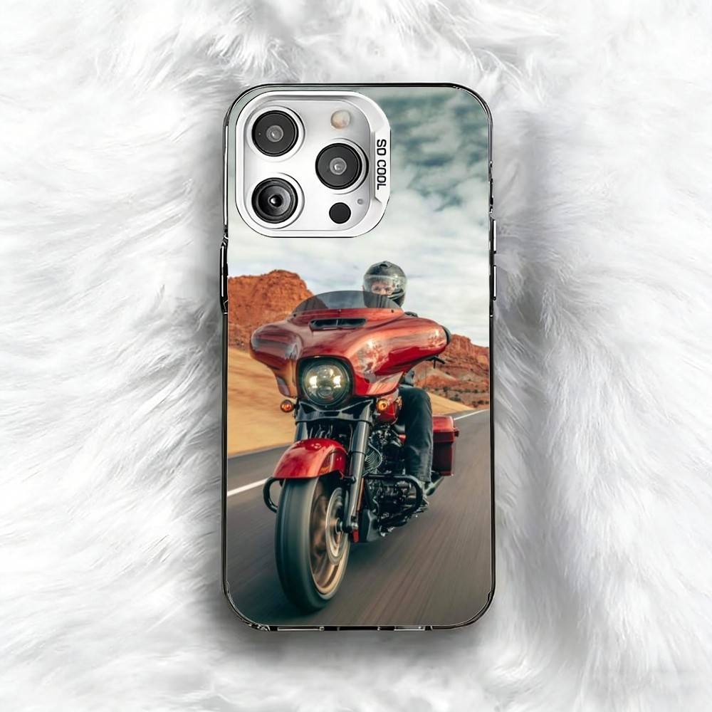 Classic Motorcycle S-Street G-Glide CVO Phone Case For iPhone 16 17 15 14 12 13 Pro Max Black Color Shockproof Cover