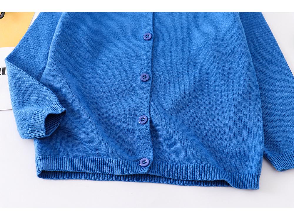 2025 Children's Pure Cotton Knitted Cardigan - Infant & Toddler Sweater, European & American Style for Boys & Girls
