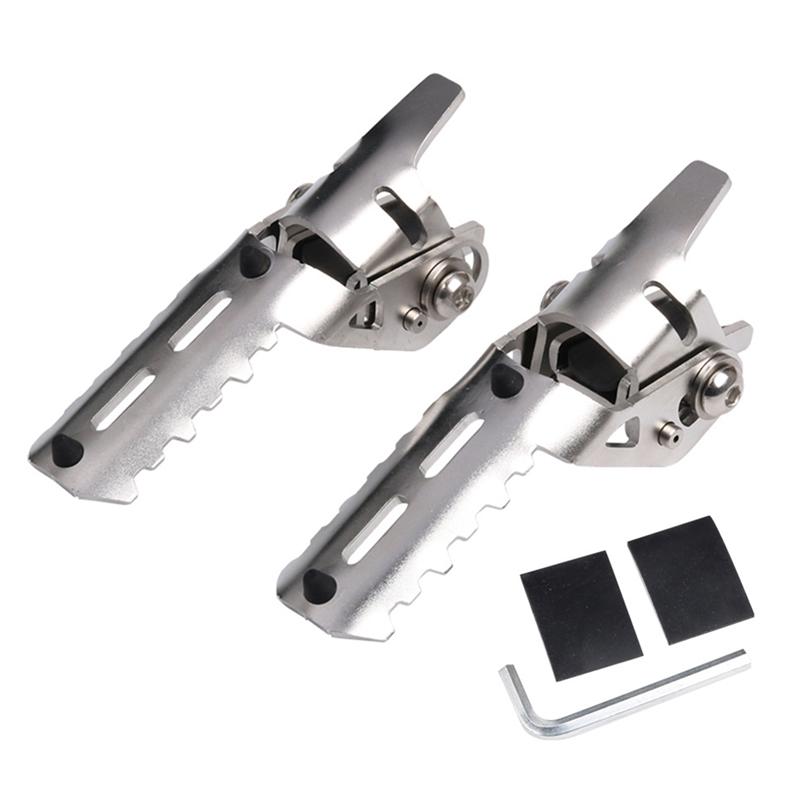 

Motorcycle Front Foot Pegs Pair Folding Footrests Clamps For BMW R1250GS R1200 GS Adventure LC 2013- 20Mm-25Mm Pole серебряный