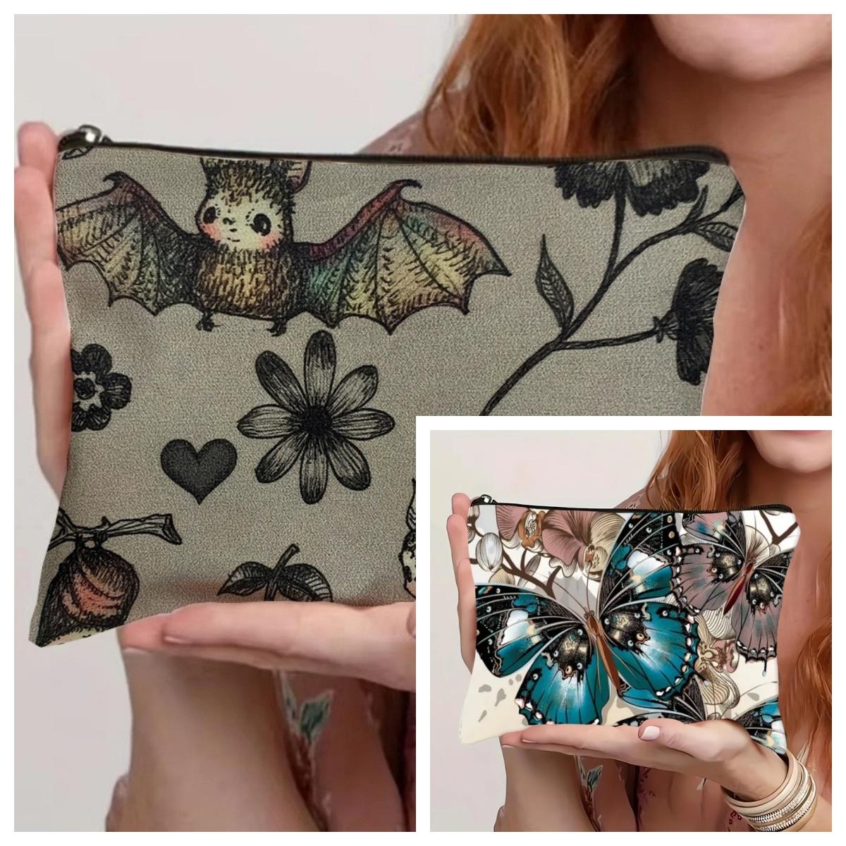 

New Modern Simple Zipper Makeup Bag, Large Capacity Cosmetic Storage Pouch, Multi-Functional Travel Toiletry Organizer 2pcs