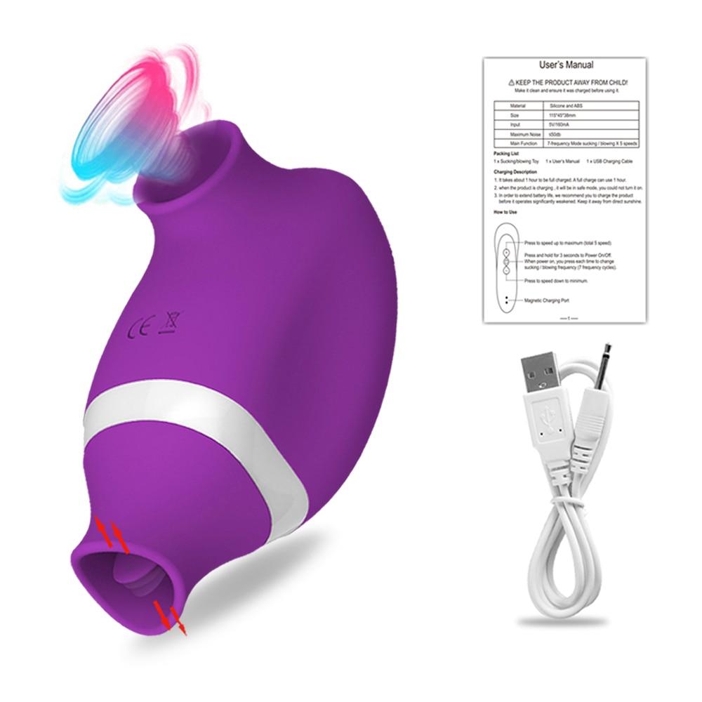 Rose Vibrator Vagina Sucking Vibrator Sucker Oral Licking Clitoris Stimulation Powerful Sex Toys for Women Rose Vibator Toy
