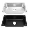 RV 304 Stainless Sink Kitchen Rectangular Hand Wash Basin Sink with 40mm Sewer Outlet for Boat Caravan Yachts Boats