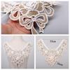 1Pc Gold White Lace Fabric Flower Lace Neckline Collar Embroidery Lace Trimming DIY Applique Sewing Lace Fabric