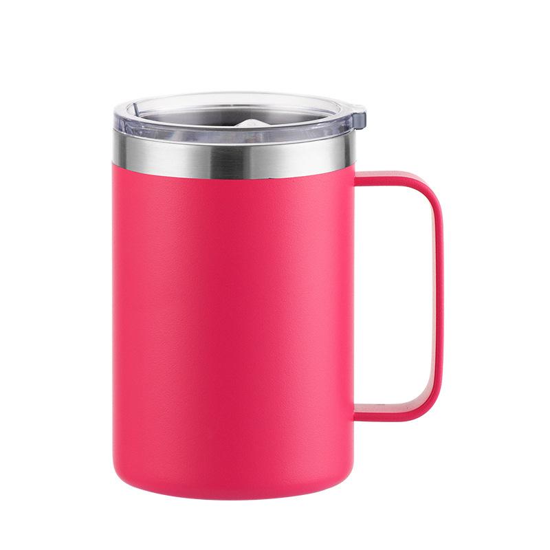 New Double Wall Stainless Steel Coffee Mug 12oz 16oz Tea Cup 350ml 450ml Insulated Thermos Vacuum Mugs Handle