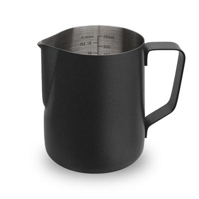 Watchget Milk Pitcher, Milk Jug, Latte Art Pitcher, Milk Frother Jug, Espresso Steam Pitcher, Stainless Steel, Graduated, Latte Art, Cappuccino Cup, B