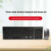 Wireless Mouse & Keyboard Combo: Three-Mode Keyboard, Dual-Mode Mouse, Compatible with Notebooks, Desktops, Tablets, and Mobile Phones.
