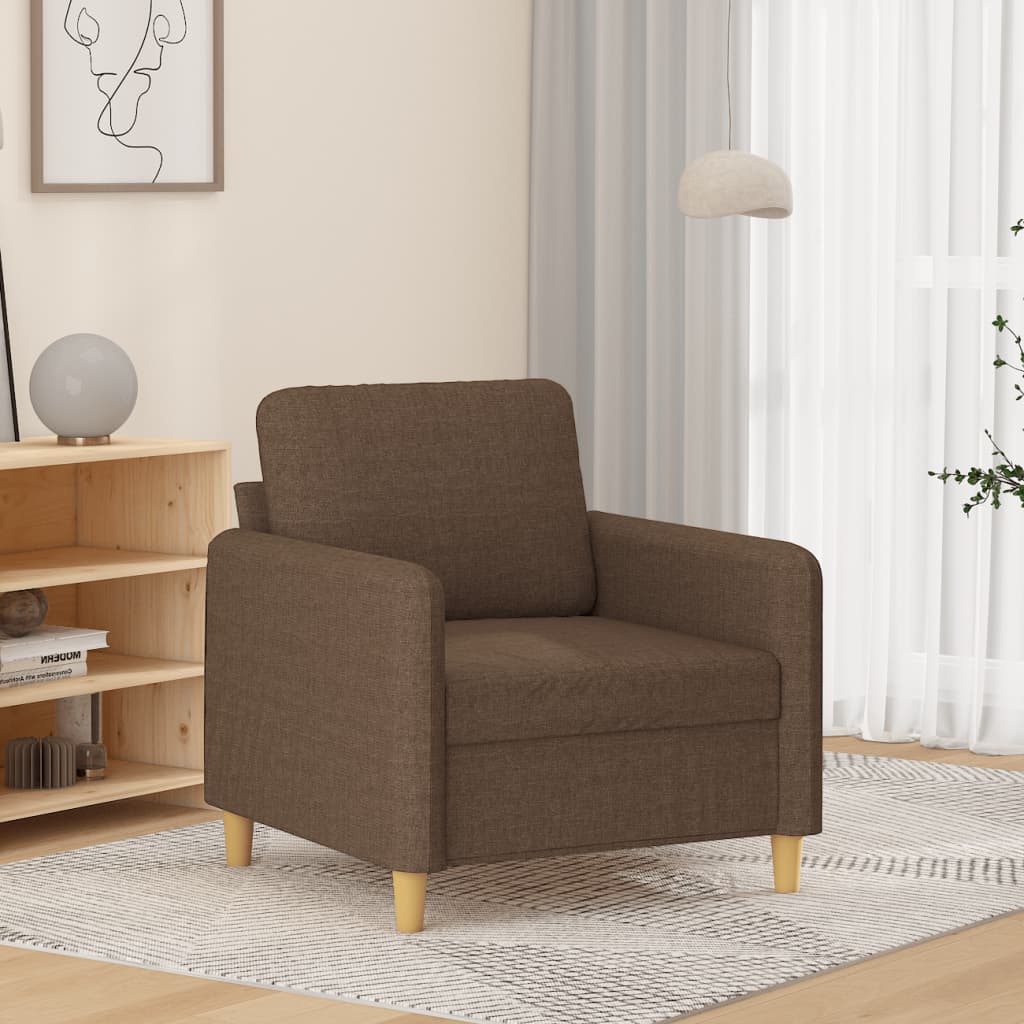 Armchair Brown 60 Cm Fabric