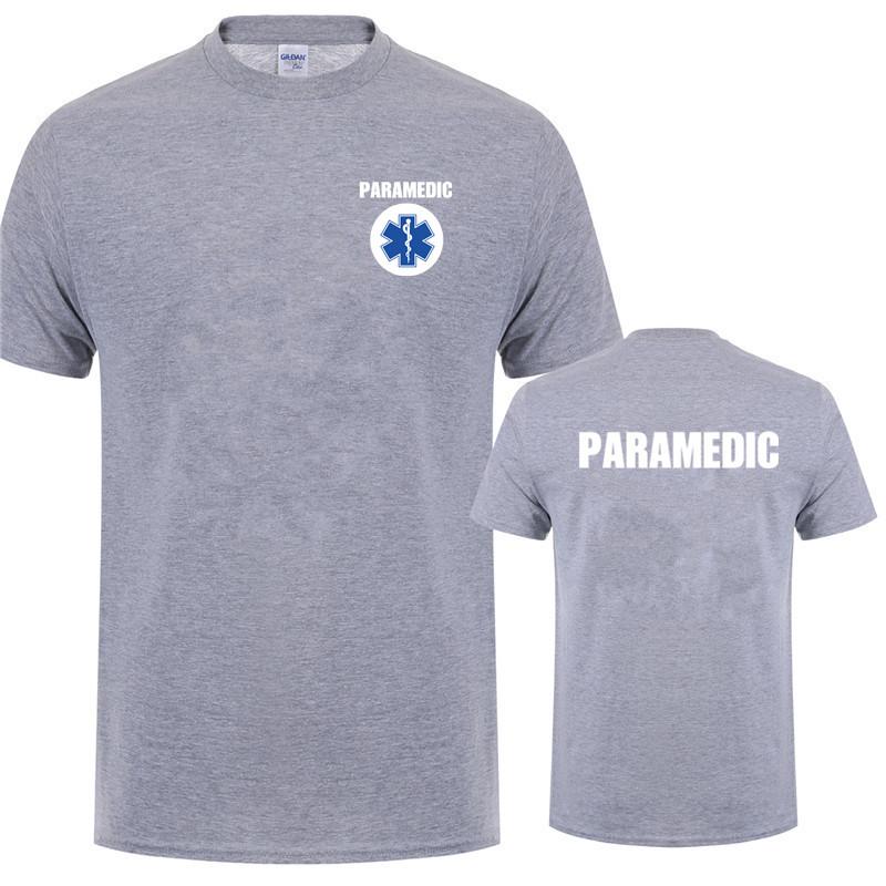 Paramedic T Shirt Summer Unisex Cotton Short Sleeve Emergency Medical Services Tshirts Unisexs Clothing Tops OT005