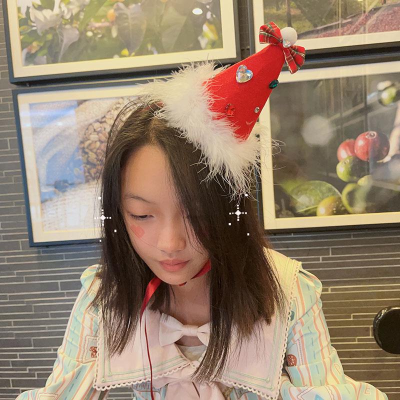 Red Velvet Rabbit Ears Headband for Christmas & New Year Costume