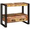 Washbasin Cabinet Multicolored Solid Upcycled Wood