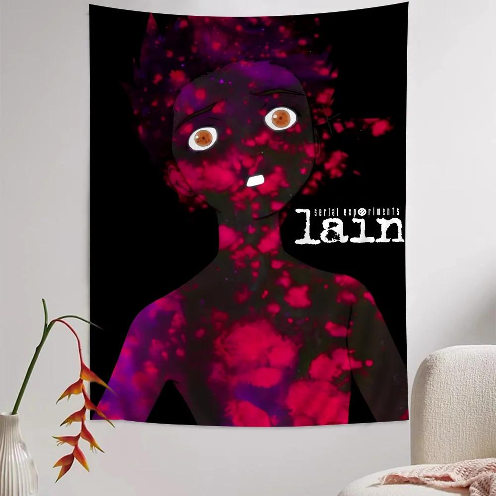 

Serial Experiments Lain Cartoon Tapestry Art Science Fiction Room Home Decor Wall Hanging Home Decor 74x94cm(29x37in)