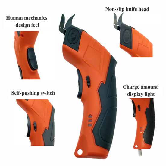 Cordless Electric Scissor with Rotating Blade Ergonomic Handle Battery Operated Rechargeable Electric