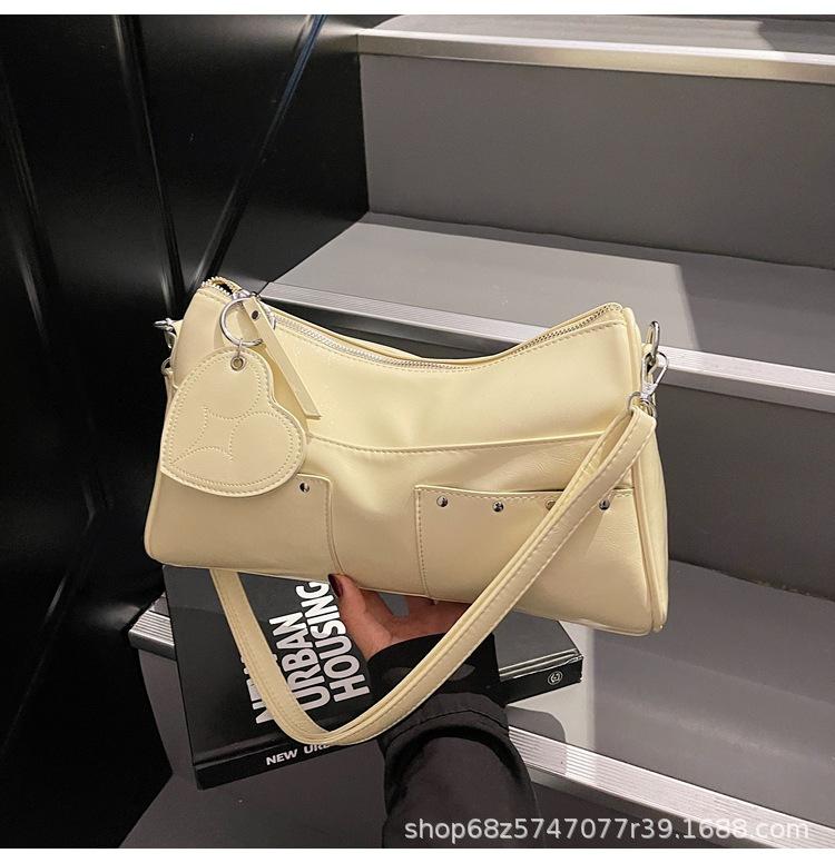Fashion trend large-capacity messenger bag women's 2025 new French niche tote bag casual commuter shoulder bag