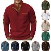 Men's  Fake Pocket  Leisure  Standing Collar  Long Sleeves  Hoodie