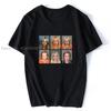 Lindsay Lohan Mashup Mugshot Celebrità Look Grunge Vintage Stampa T-Shirt per Fan Moda Uomo Magliette Streetwear