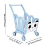 Kids Shopping Cart Trolley Easy To Push Toy Grocery Cart for Boys Girls Gift Blue