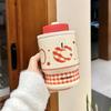 Cartoon Double Drink Thermos Cup Leak Proof Insulated Cup Cute Car Water Cup  Travel