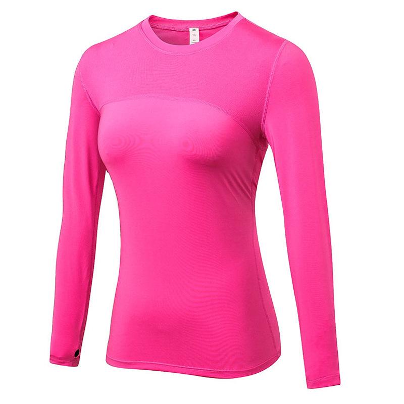 New Women'S T-Shirt Quick Drying Jacket Long Sleeved Yoga Sportswear Fitness Running Slim Fit Top Half Zip Hoodie