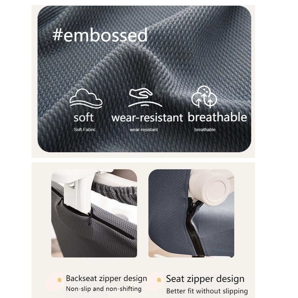 Full Package Ergonomic Chair Cover- Made of Soft Polyester Fabric To Protect Your Chair Suitable for Offices Government Offices