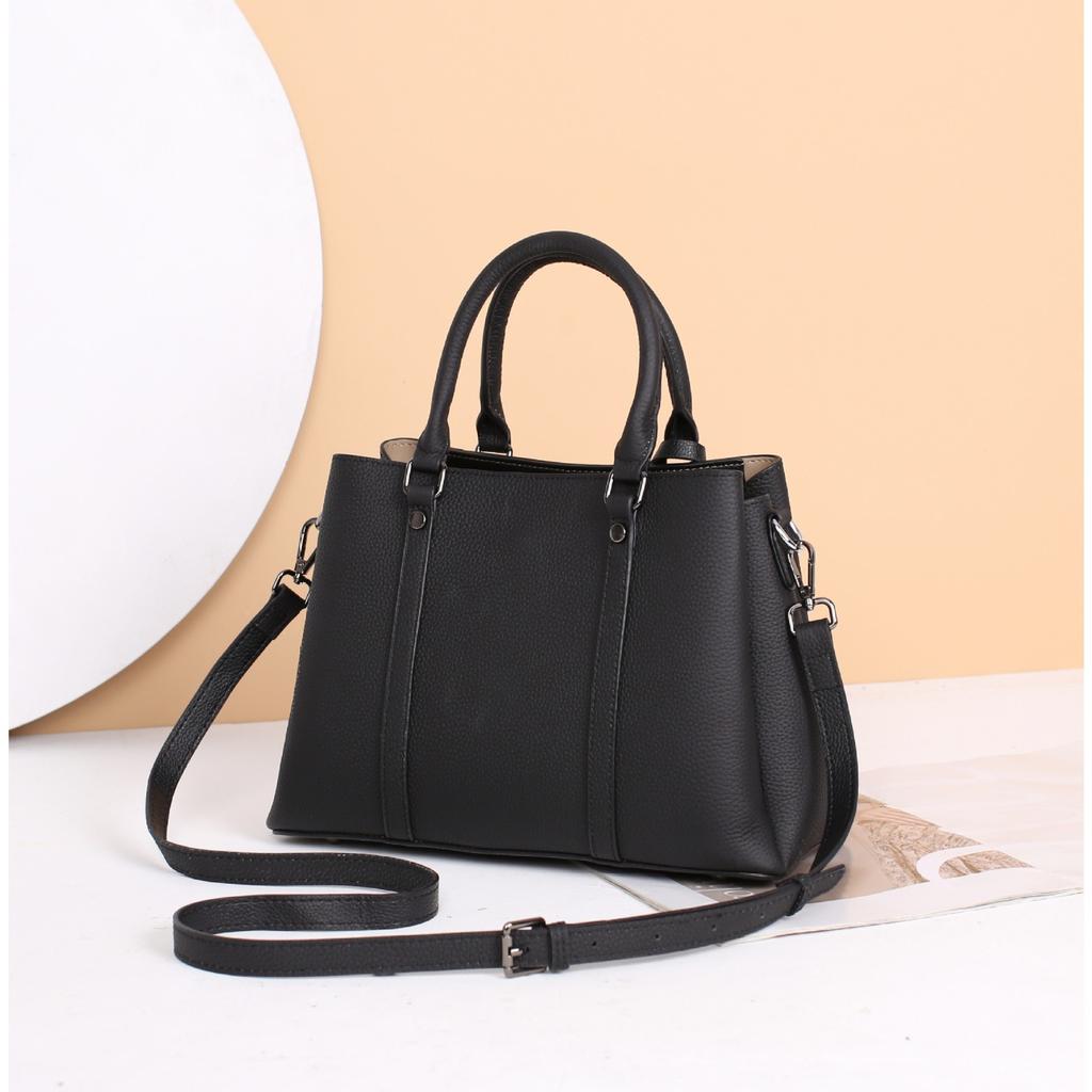 Cowhide Shoulder Women's Bag, Large Capacity Messenger, Women's, Stylish and Simple Shopping Bag, Multi-compartment