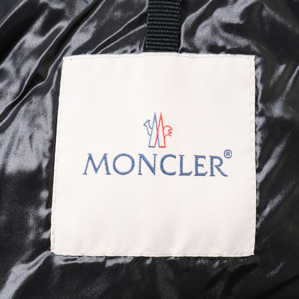 MONCLER [Good condition/Domestic regular/2020 model] MONTCLA Monkura Inside logo embroidered line hooded down jacket Jacket 0 blackUsed