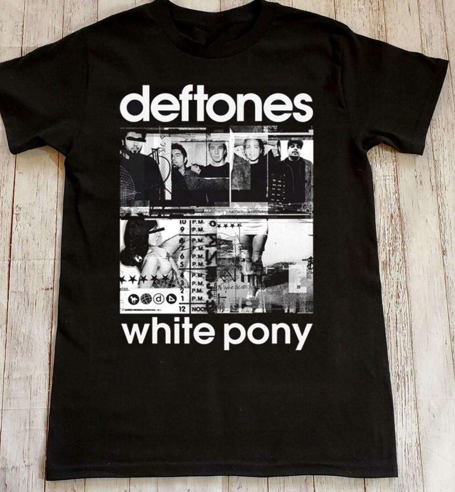 SALE Vtg Deftones Band White Pony Short Sleeve Cotton Black Full Size Shirt Unisex T-Shirt XXL