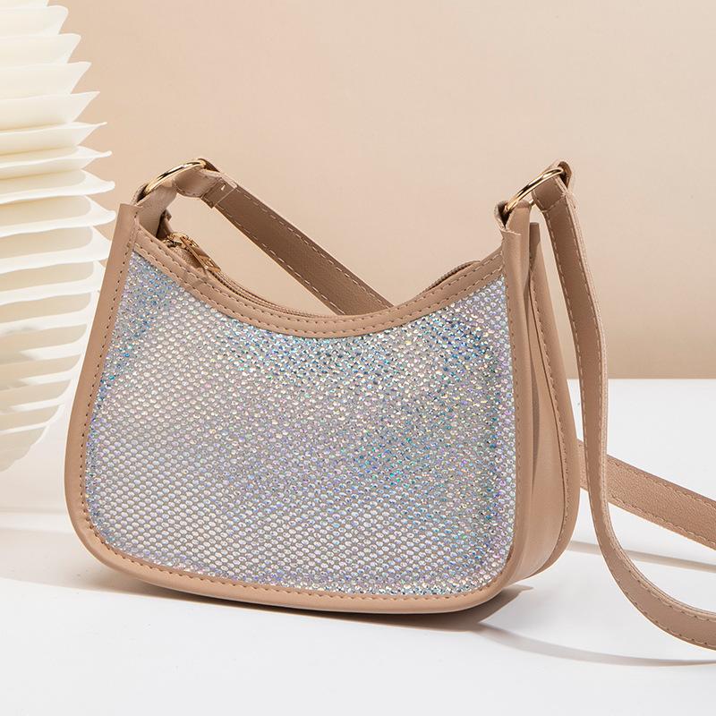 New Fashion Hand Carry Versatile Women's Bag Sequined Underarm Bag G Niche Shoulder Bag