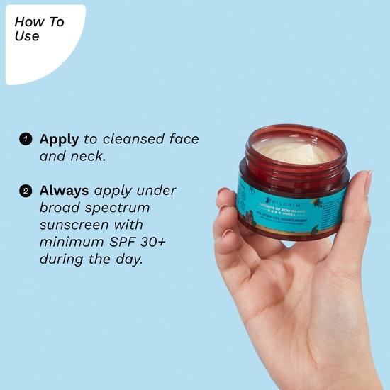 Pilgrim Korean Oil Free Gel Moisturizer for Oily Skin with Hyaluronic Acid & Willow Bark Extracts | Men & Women | Korean Skin Care | 50gm