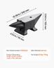 Cast Steel Anvil, 22 Lbs(10kg) Single Horn Anvil with Large Countertop and Stable Base, High Hardness Rugged Round Horn Anvil Blacksmith, for Bending,
