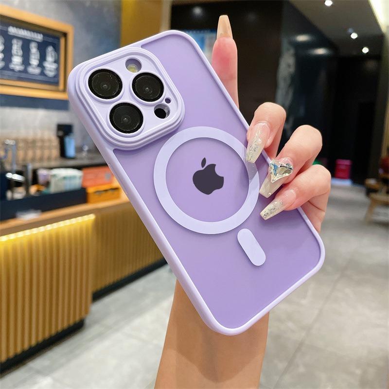 Magnetische Matt-Transparente Hülle für iPhone 17 Air 16 15 14 13 12 11 Pro Max Plus für Magsafe Kabelloses Laden Stoßfeste Abdeckung