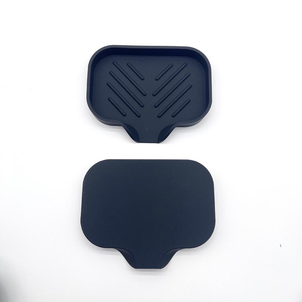 Sink Silicone Tray with Drain Soap Sponge Storage Holder Countertop Sink Scrubber Brush Soap Storage Rack Kitchen Organizer