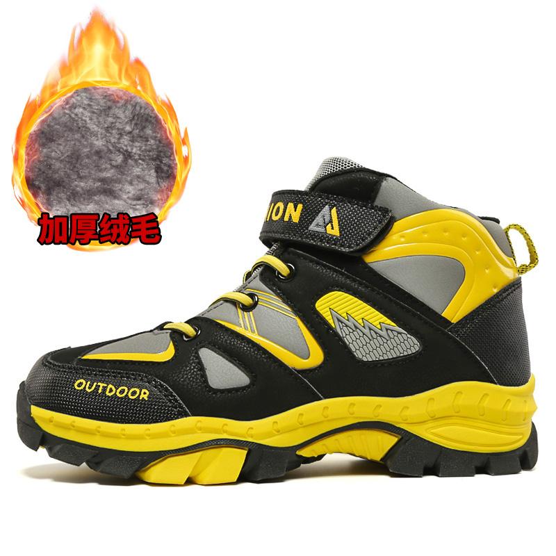 

Повседневная обувь для мальчиков Зимние теплые детские кроссовки Высокие Нескользящие Детские тренировочные кроссовки Водонепроницаемая спортивная обувь Модные осенние резиновые 35