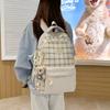 Schoolbag Japanese Niche Schoolbag Plaid Versatile Girl College Style Backpack Junior High School Student Sweet High-value Backpack