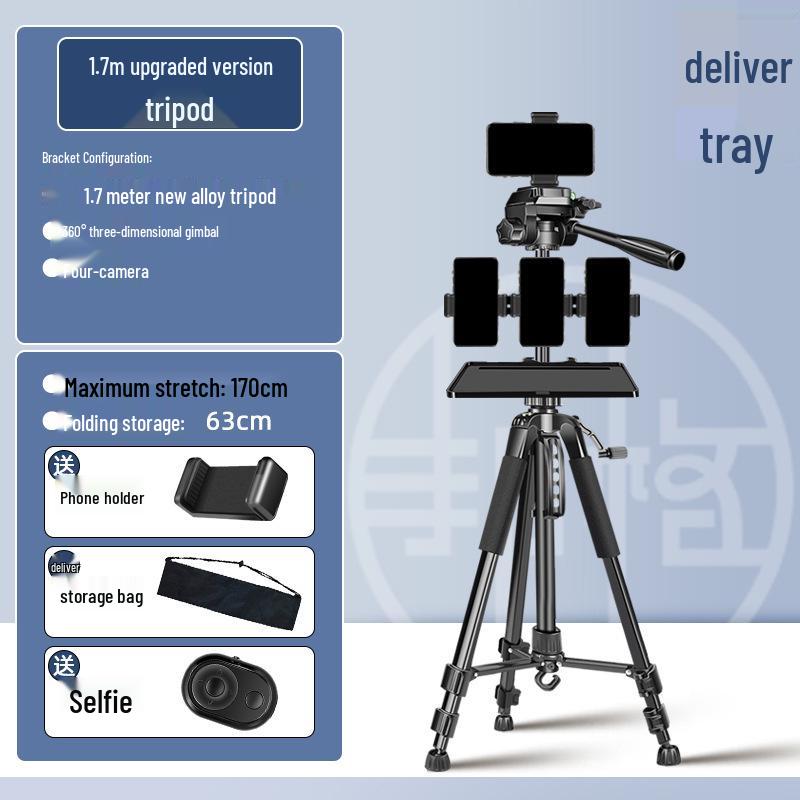 2025 Universal Phone Holder & Tripod Set for Live Streaming & Dual-Position Camera Use