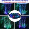 12LED Aquarium Bubble Light Submersible Fish Tank LED Air Bubbler Light Air Bubble Stone Lamp for Turtle Fish Tank