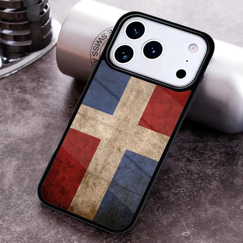 Dominican Republic Flag Painted Phone Case For iPhone 17 16 15 14 13 12 11 Pro Max Plus 17Air Soft Silicone Cover