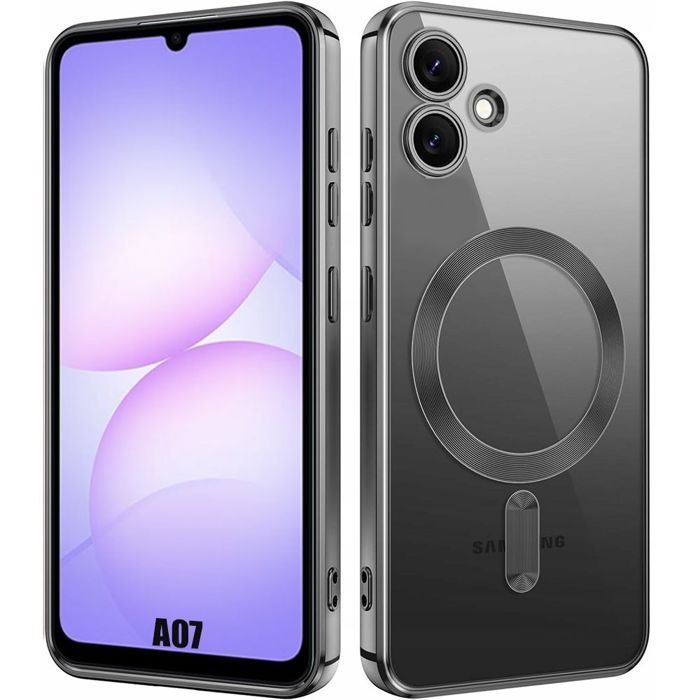 Coque de Protection - BOOLING - Samsung Galaxy A07 - avec Cercle Magnétique Film Caméra - Noir