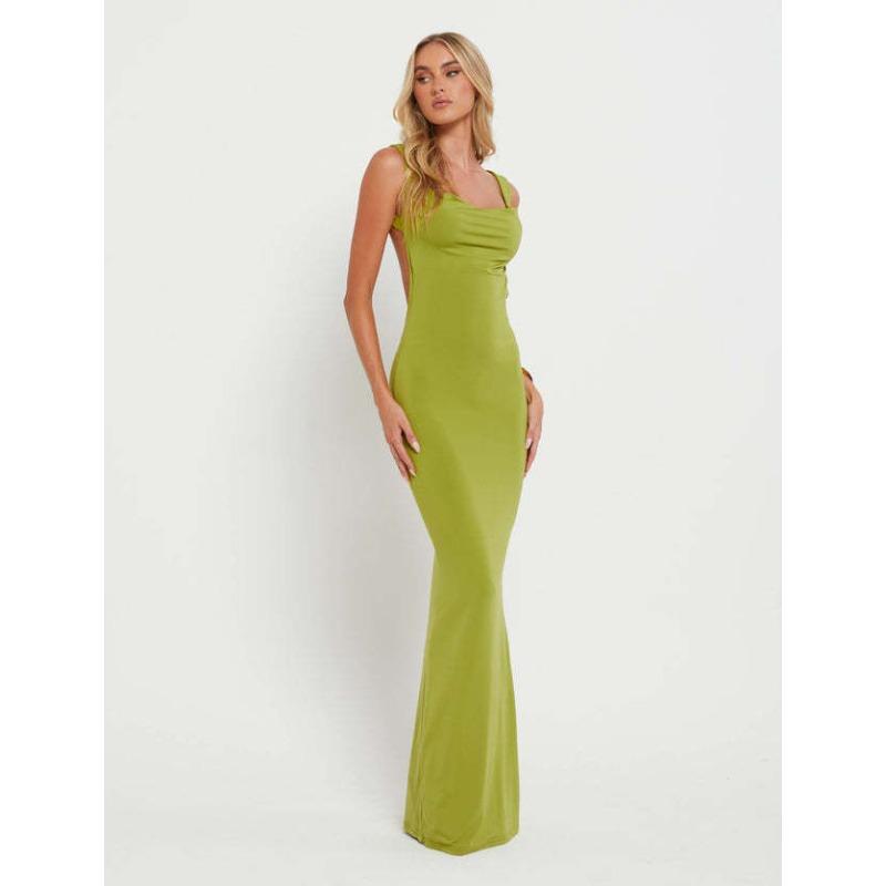 Summer New Women's Fashion Suspender Sexy Low Cut Slim Hip Dress