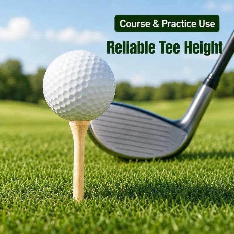 100 Count Golf Tees Bamboo Tee Golf Balls Holder 4 Sizes Available Stronger Than Wood Tees Drop Ship 42mm 54mm 70mm 83mm
