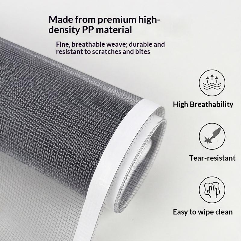 1Roll Parrot Feathers Accessory Self-Adhesive Cuttable Breathable Anti-Splatter Guard Wrap Cover Bird Cage Seed Catcher Mesh Net