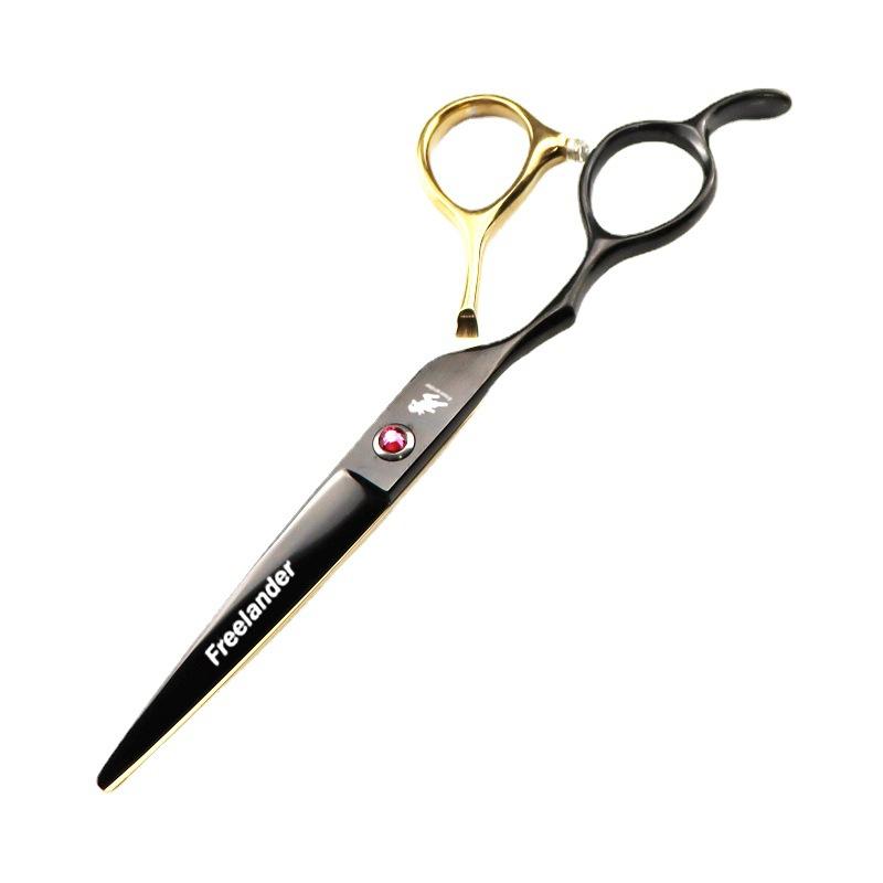 6.0 Inch, Black Gold, Left-Hand Scissors, Flat Scissors, Straight Scissors, Tooth Scissors, Thin Scissors, Left-Handed Scissors