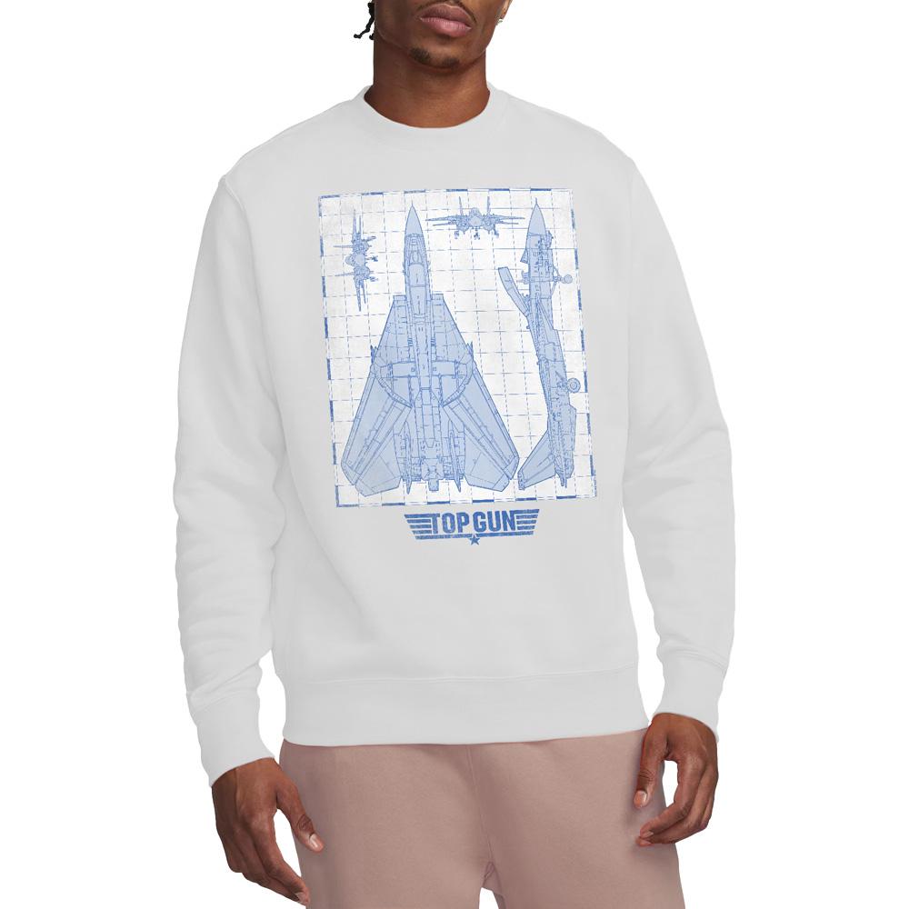 Top Gun Unisex Adult Jet Diagram Sweatshirt