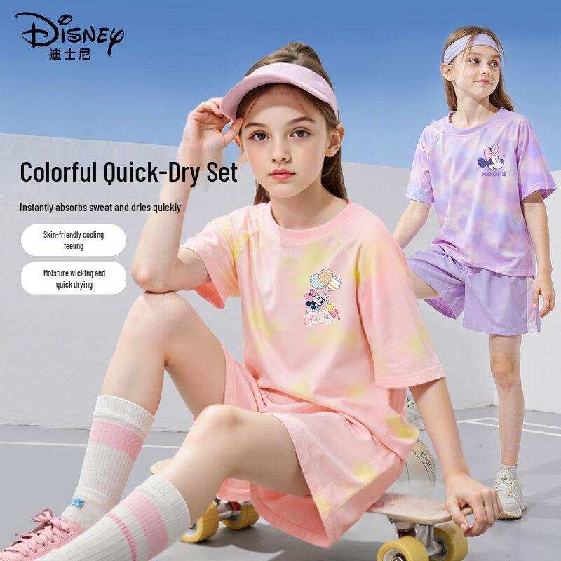 Disney Kids' 2025 Summer Breathable Quick-Dry Sportswear Set