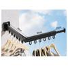 Good-Black Aluminum Retractable Clothes Hanger, 2-Fold Wall Mounted Drying Rack, Space-Efficient Design For Indoor & Outdoor Use