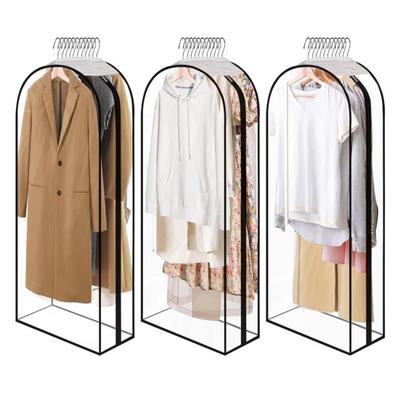 Garment Bags for Hanging Clothes Dustproof Clear Suit Bags with Side Zipper Gussets Waterproof Dress Bags for Closet Storage Moving Organization