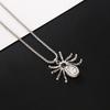 Cute Spider Pendant Couple Necklace Long Halloween Jewelry