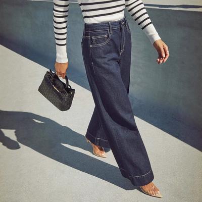 New Wide-leg Jeans with A Washable Style, High-waisted Long Wide-leg Jeans and Long Pants for Women
