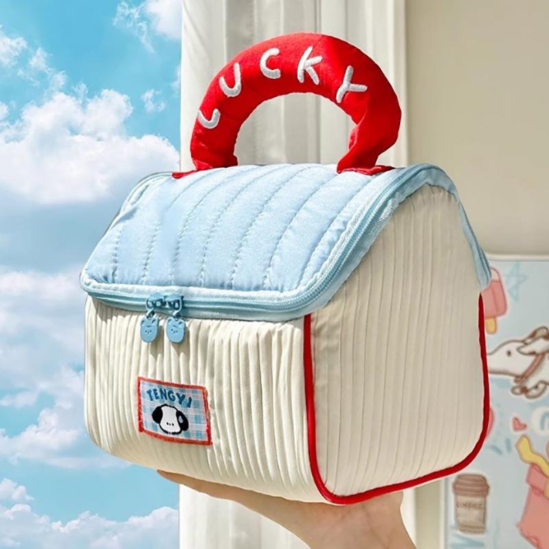 

Милая косметичка в стиле коттеджа для девочек, Большая вместительная сумка для хранения средств по уходу за кожей, Портативная дорожная сумка для мытья рук синий