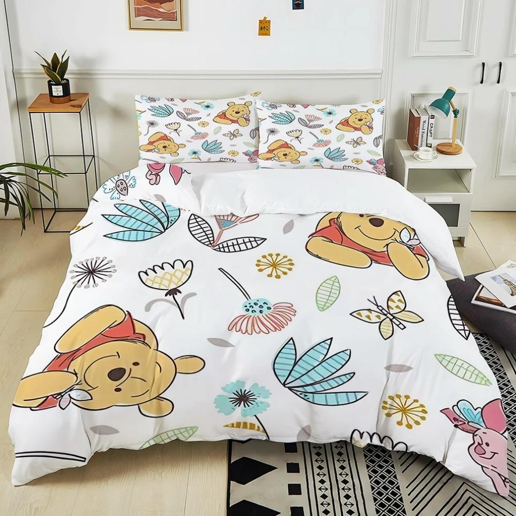 Cartoon Winnie Eeyore Duvet Cover Winnie The Pooh Bedding Set 3D Printing Home Boy Girl 2/3pcs Childrens Bedding